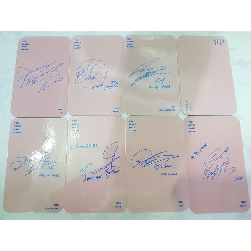 [HCM]Set card có chữ kí BTS - hồng