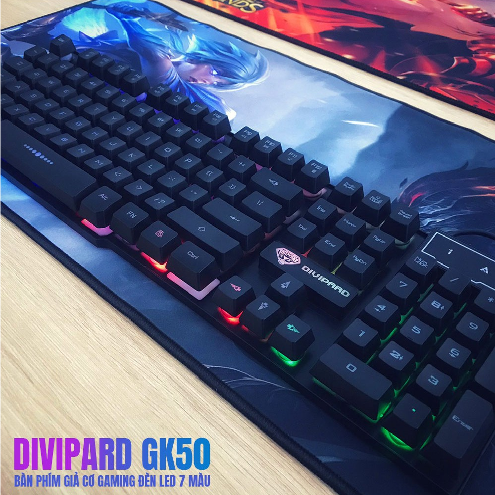 Bàn Phím Game Thủ Giả Cơ Divipard Gk-50 Led Rainbow