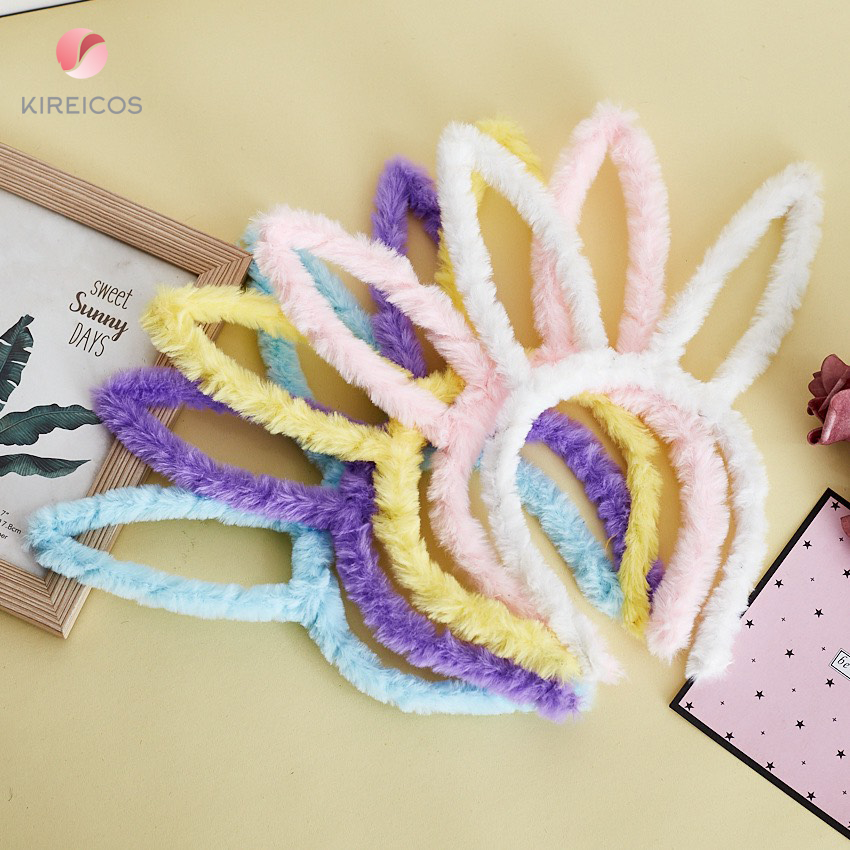 Băng Đô Tai Thỏ Lông Sù Mềm Siêu Cute - kireicos