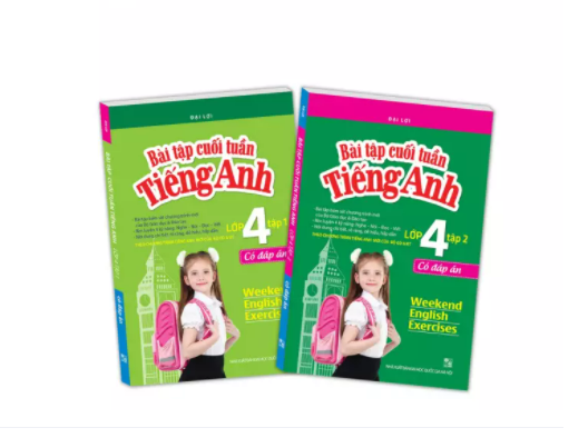 Combo 2 tập Bài tập cuối tuần tiếng Anh lớp 4 - Có đáp án