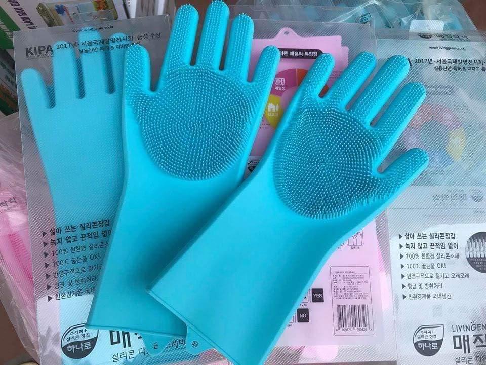 COMBO 2 CHIẾC GĂNG TAY SILICON RỬA BÁT THẦN THÁNH