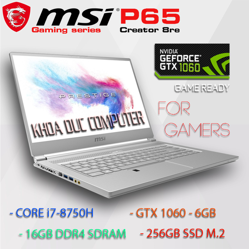 Bảng giá Laptop Game thủ MSI P65 Creator 8RE - Core i7-8750H, 16gb Ram, 512gb SSD NVME,Nvidia GTX1060,  15.6inch Full HD IPS vỏ nhôm Phong Vũ