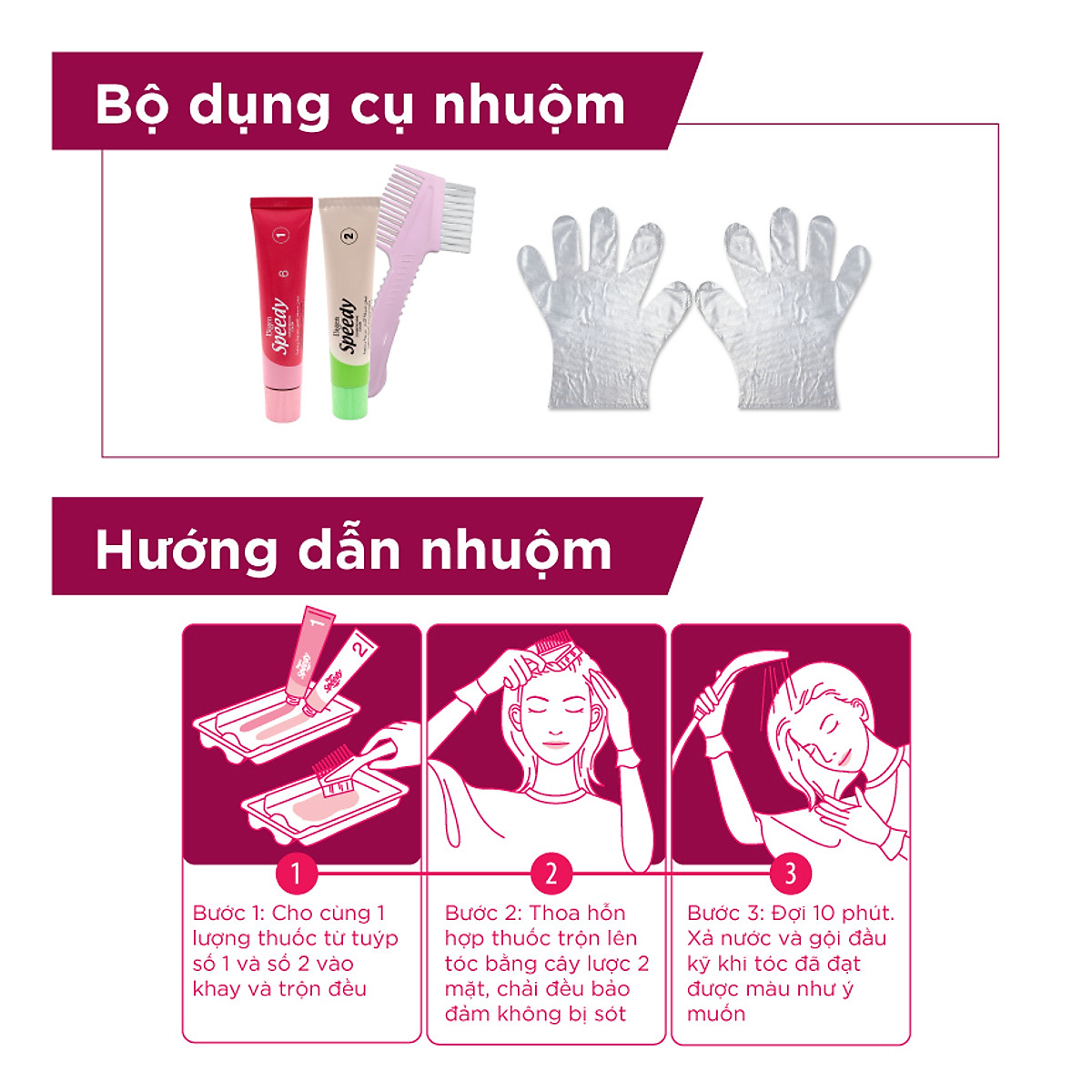 Thuốc nhuộm tóc Bigen Speedy số 3 (Màu nâu hạt dẻ ánh đỏ)