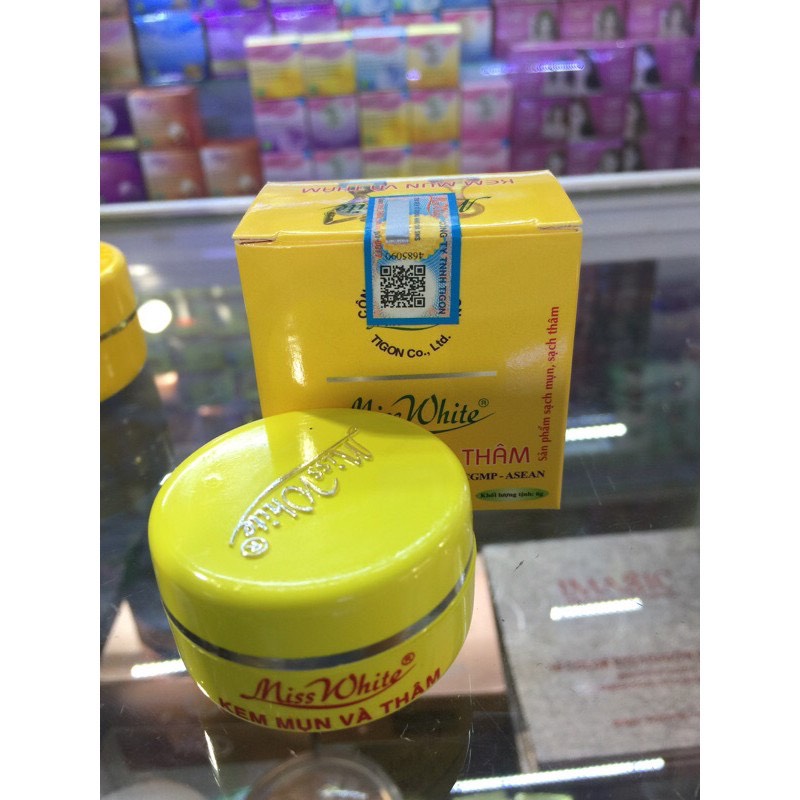 Kem nghệ Misswhite mụn thâm trắng da 12g + serum mụn thâm