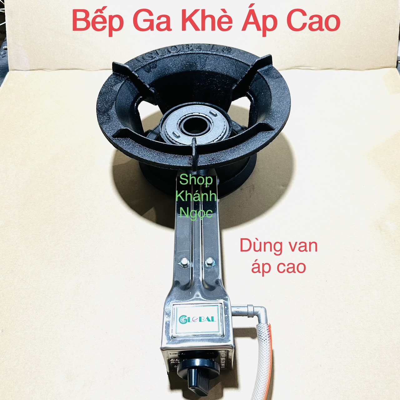 Bếp Khè Gas Công Nghiệp GLOBAL - Lửa mạnh nấu nhanh - Chất Liệu Gang Đúc Nguyên Khối, Tiết Kiệm Gas, An Toàn Khi Sử Dụng