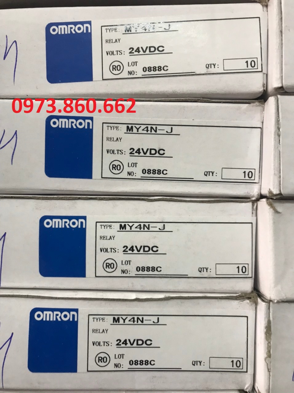 Rơ le trung gian Omron 14 chân MY4N-J ( Kèm Đế )