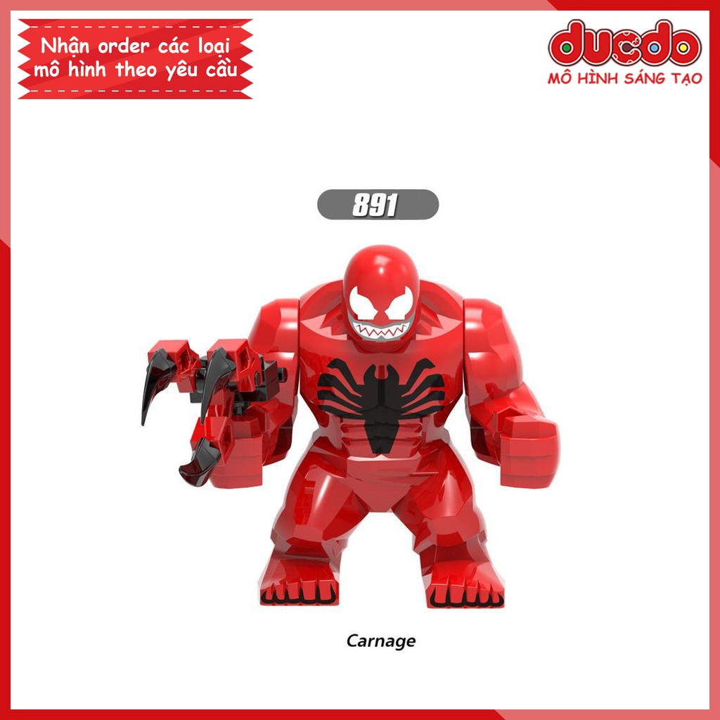 Bigfig quái nhân Carnage siêu chất - Đồ chơi Lắp ghép Xếp hình Mini Minifigures Big Fig SuperHero Iron Man XINH 891