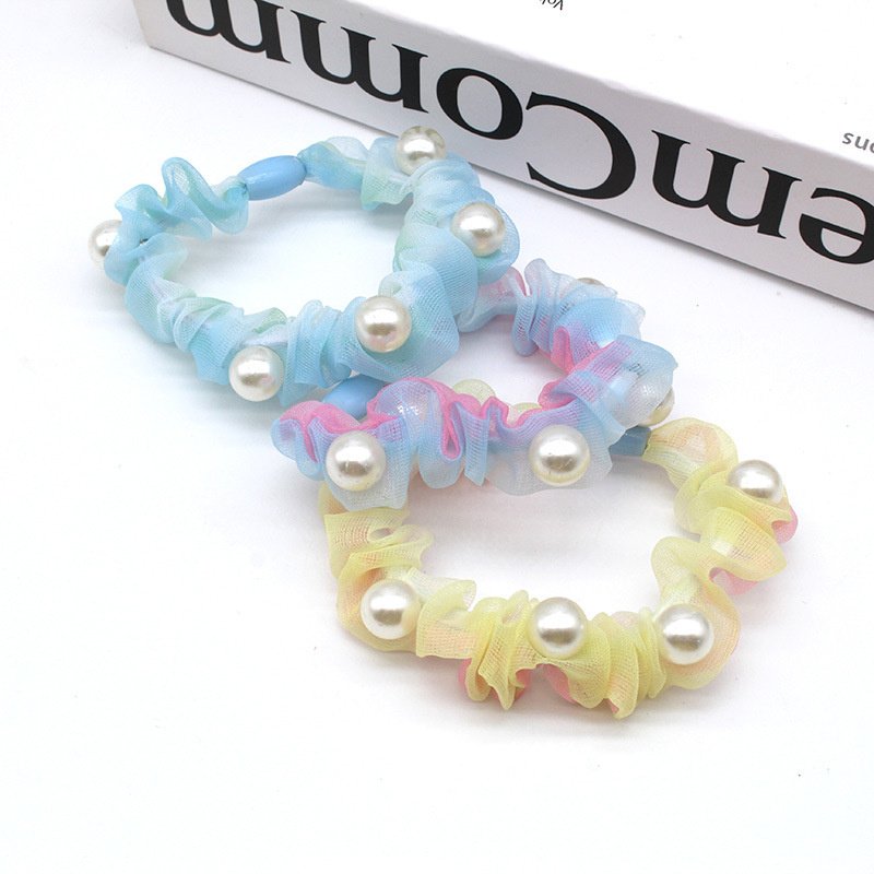 COMBO 03 CỘT TÓC SCRUNCHIES VOAN RAINBOW MIX NGỌC