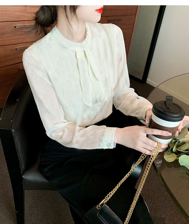 ÁO SƠ MI CÔNG SỞ CỔ TRÒN TAY DÀI