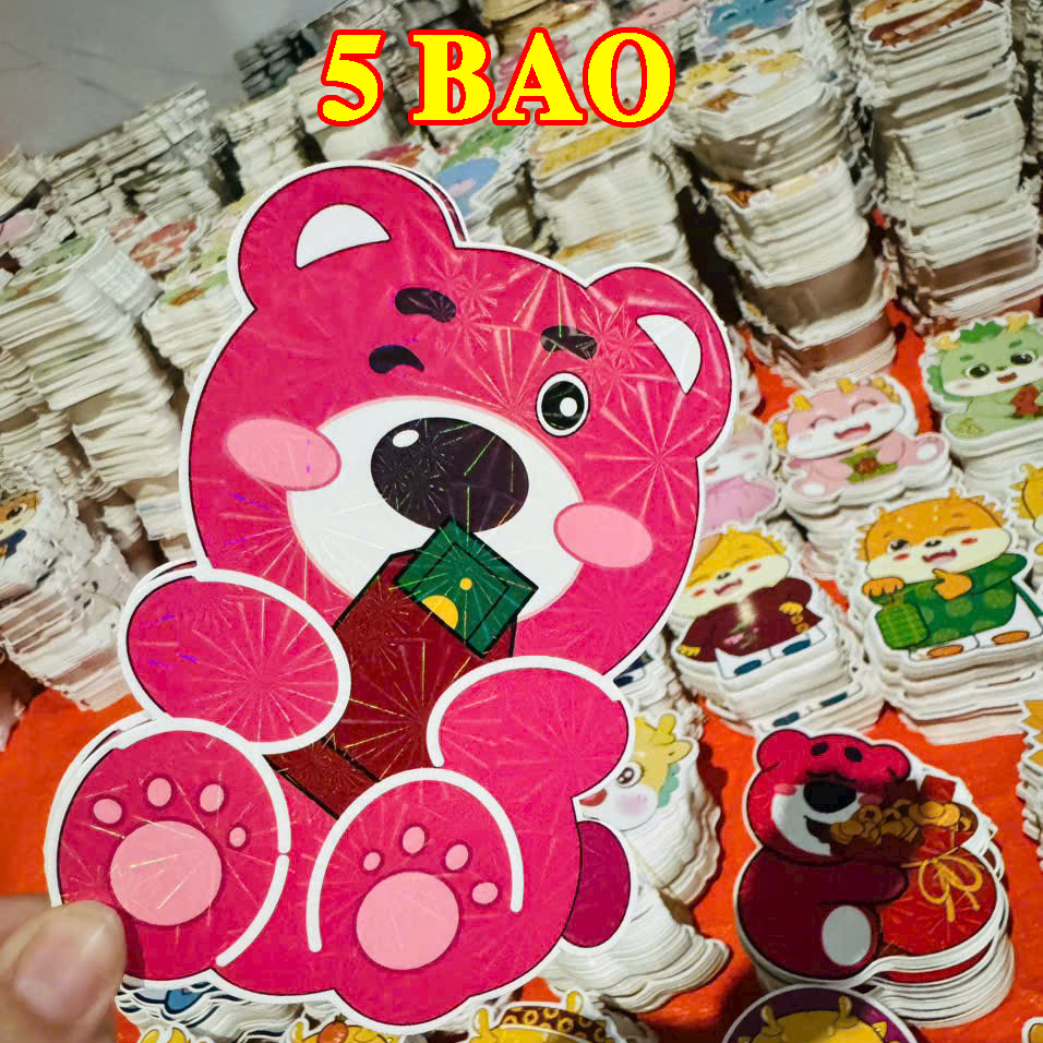 |ngẫu nhiên| bao lì xì tết hoạt hình ngộ nghĩnh nhiều mẫu - lì xì hoạt hình - bao lì xì tết - bao lì xì hoạt hình cực hot - bao lì xì 3d cao cấp