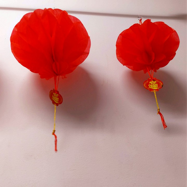 Lantern decorative braid, red lantern folding, hanging Outdoor