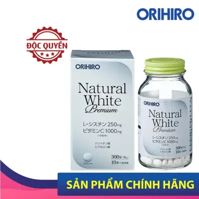 Viên Uống Natural White Premium Orihiro 300 Viên Giúp Làn Da Trắng Sáng, Mờ Nám, Tàn Nhang Hiệu Quả