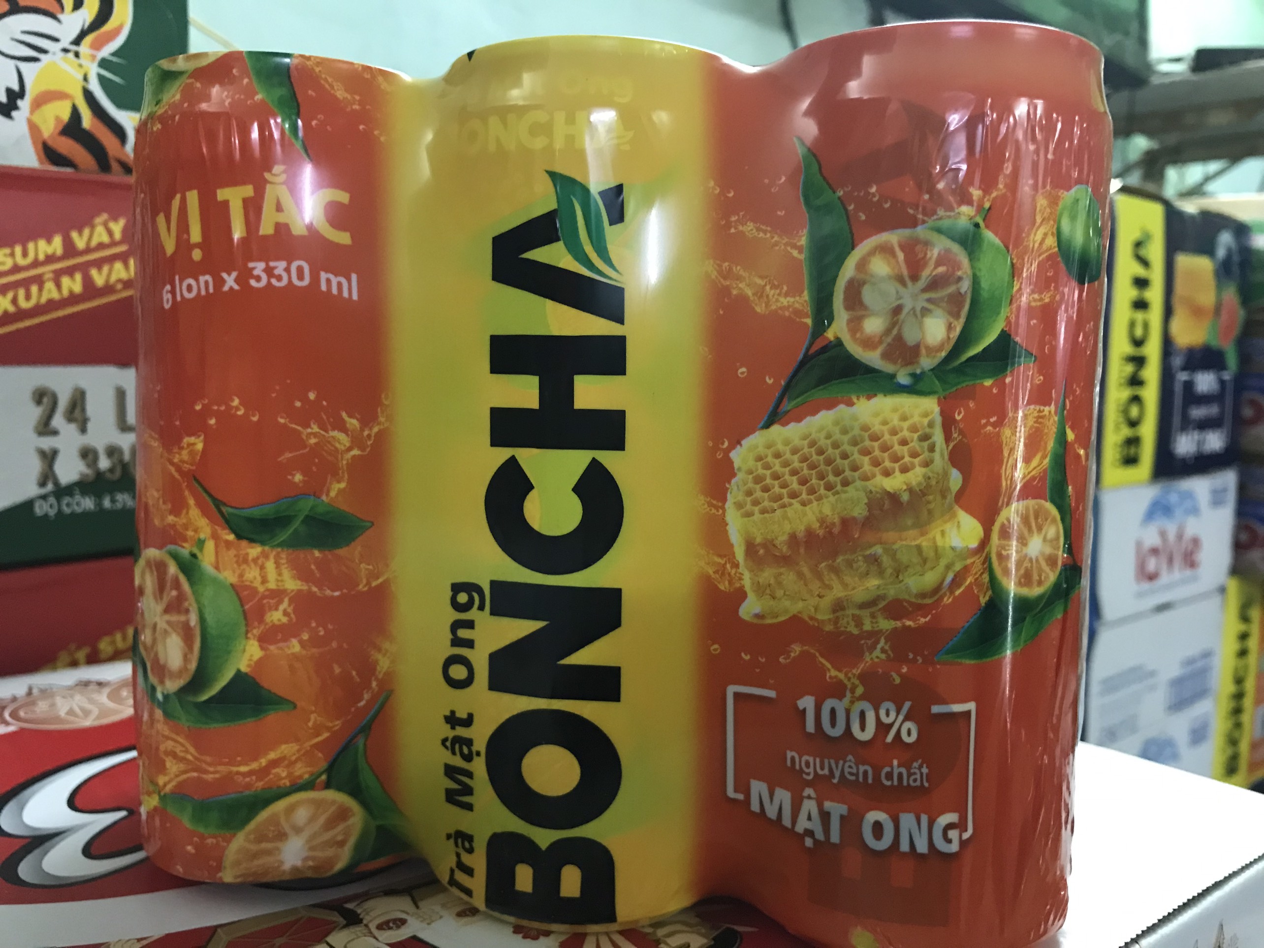 LỐC 6 LON TRÀ MẬT ONG BONCHA