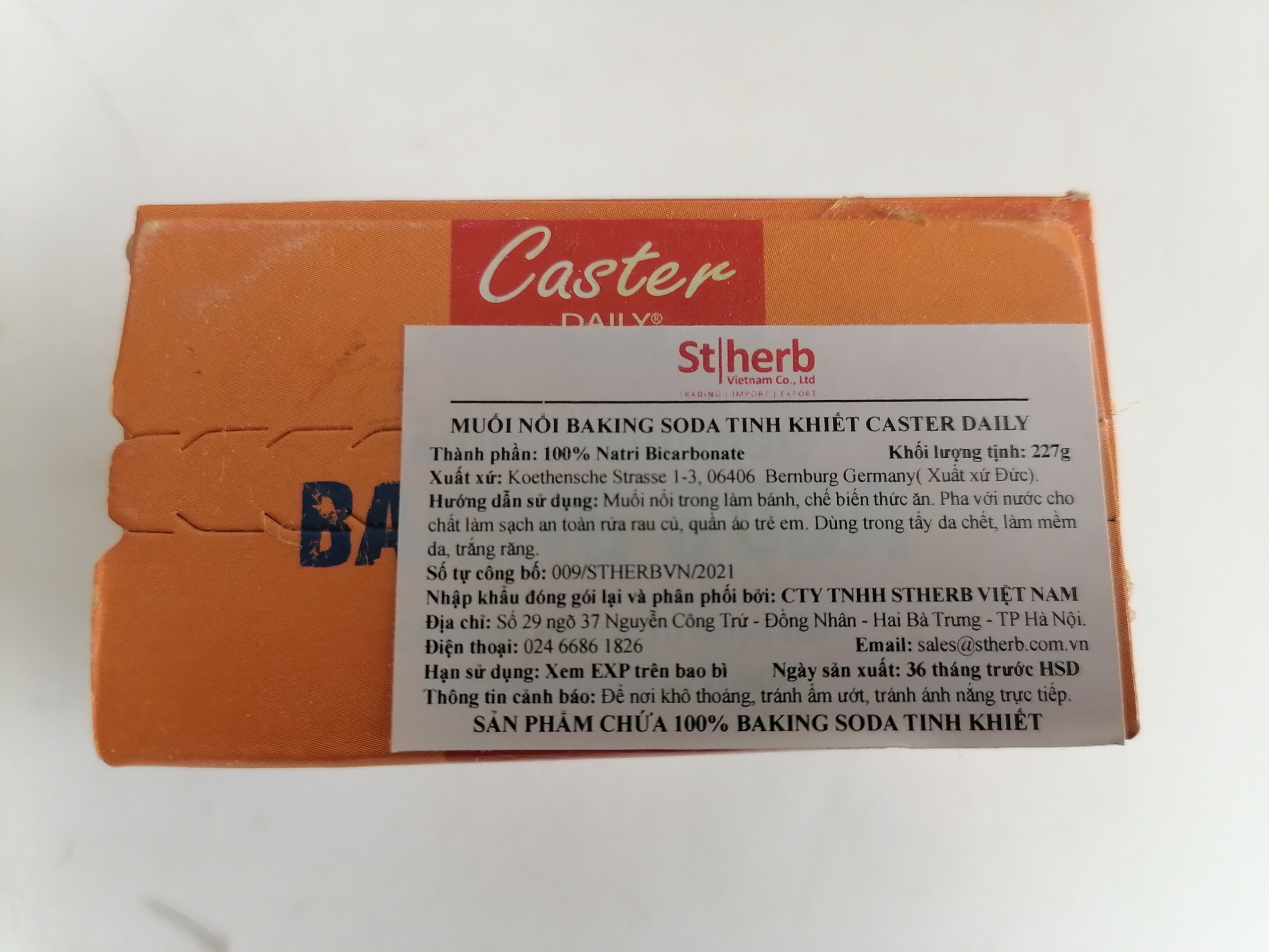 [Hộp giấy 227g] MUỐI NỞ TINH KHIẾT [Germany] CASTER Multi-Purpose Baking Soda (alc-hk)