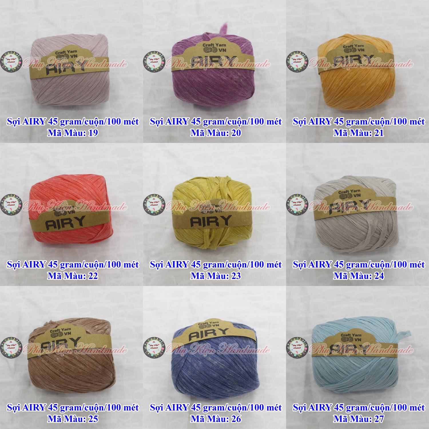 Sợi AIRY (35k/ cuộn/40 gram/ 100 mét)