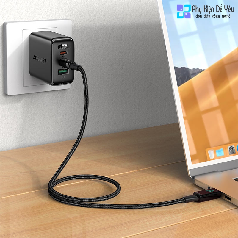 Cáp USB-C to USB-C AceFast C6-03 2m - 100W(PHÂN PHỐI CHÍNH HÃNG BẢO HÀNH 18 THÁNG)