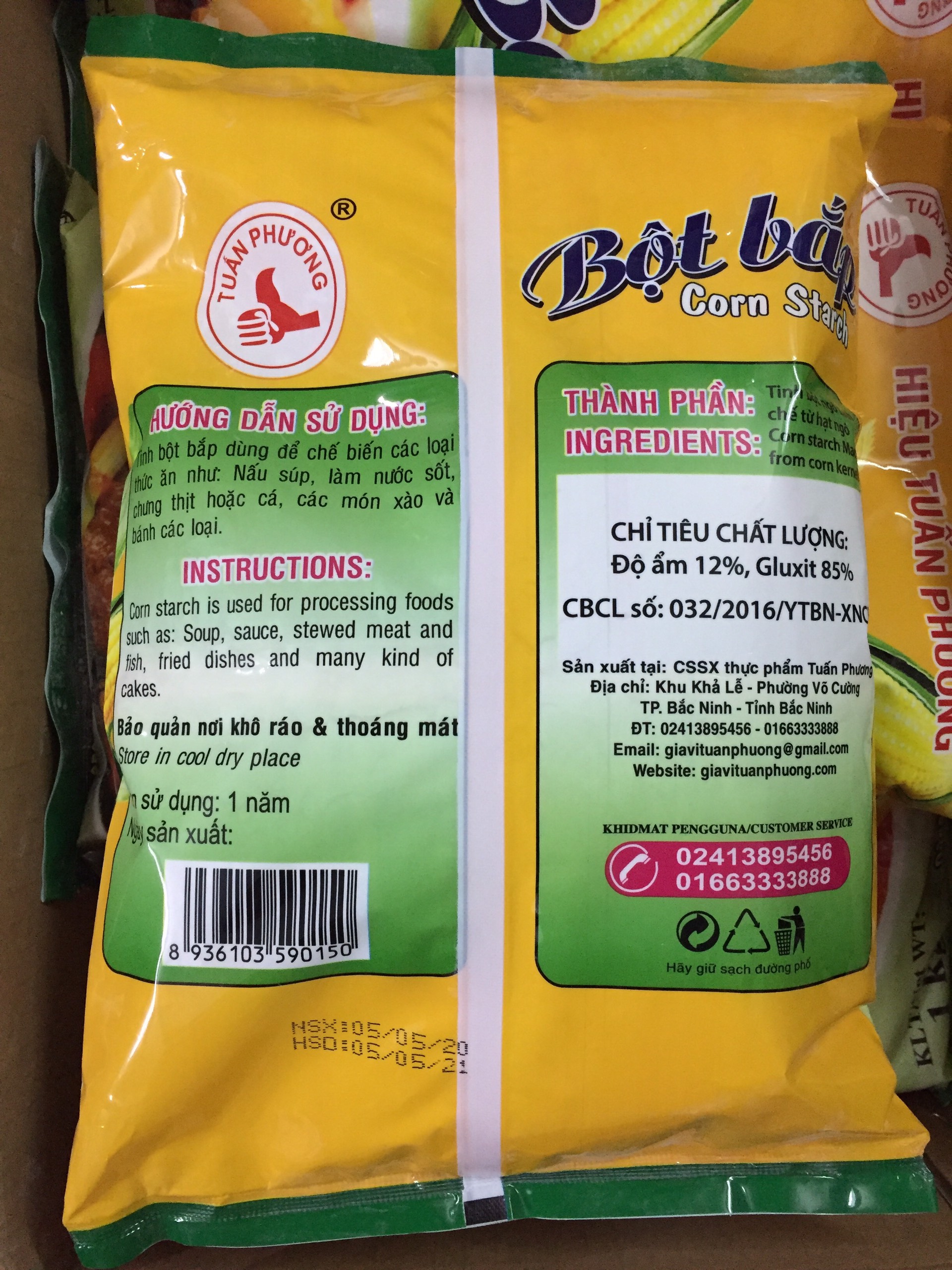 Bột Bắp Hiệu Tuấn Phương Loại 1kg