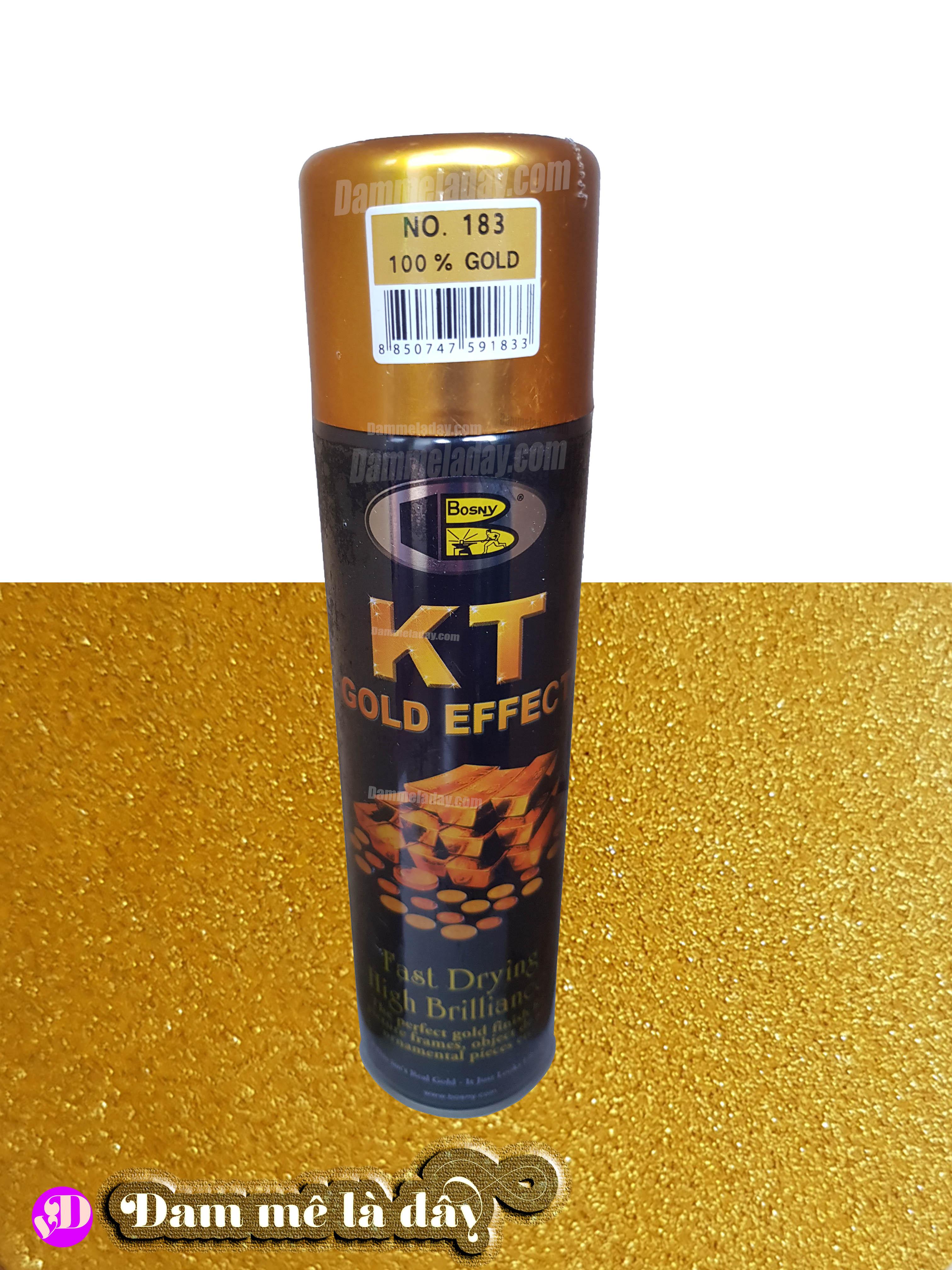 [HCM]Sơn hiệu ứng mạ vàng kt gold efect bosny( màu 100% Gold( No.183))
