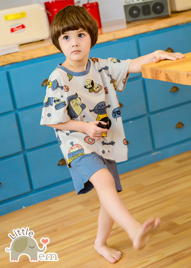 Bộ đồ bé trai cộc tay Cotton - Vũ trụ