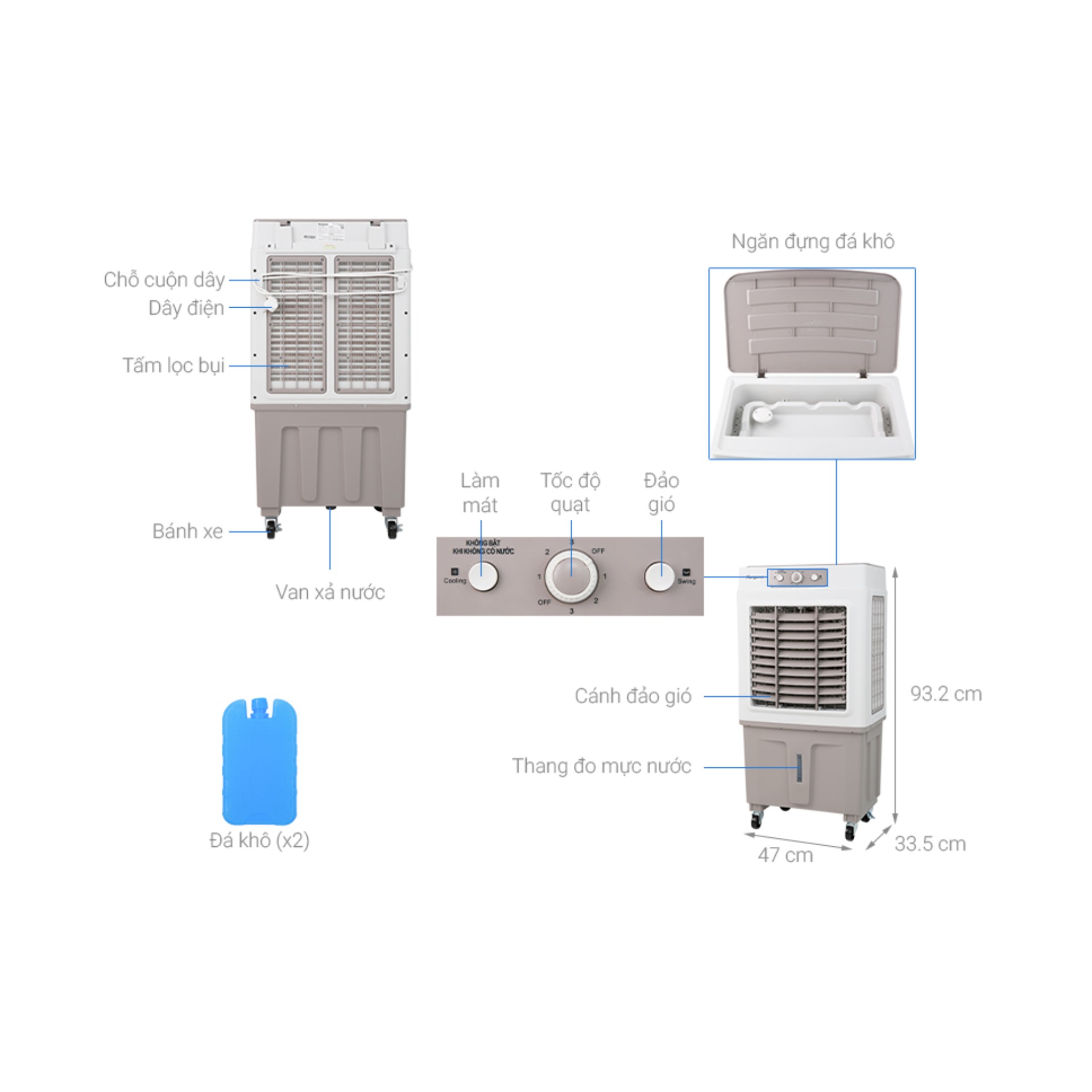 Quạt điều hòa Kangaroo KG50F62