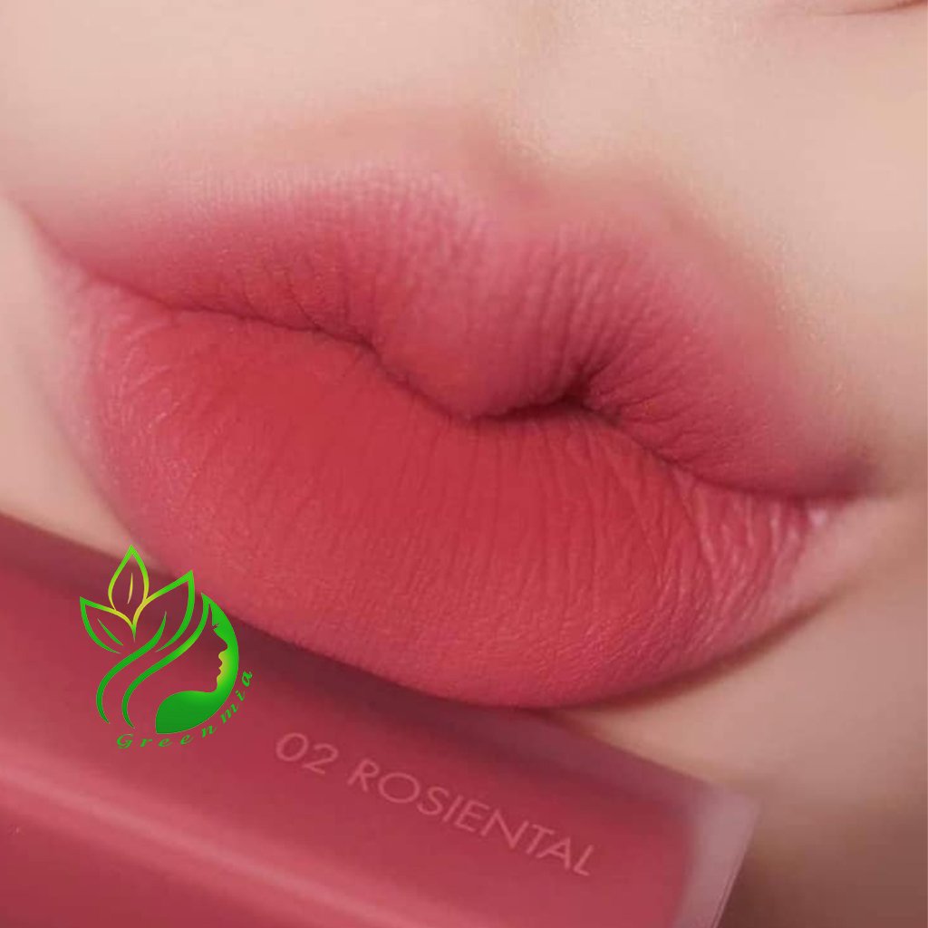 Son Romand Kem Lì Vỏ Vuông Blur Fudge Tint Màu 02 Rosiental Cánh Hồng Khô 5g