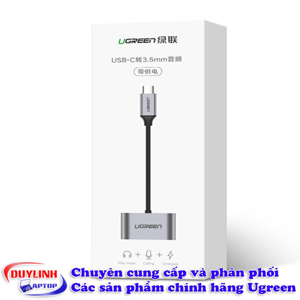 Cáp USB Type C to Audio 3.5mm và cổng sạc Ugreen 50596