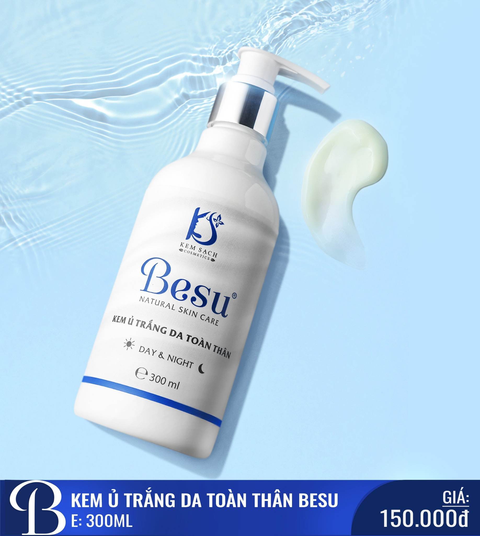 Kem ủ trắng da toàn thân besu giá 1 chai