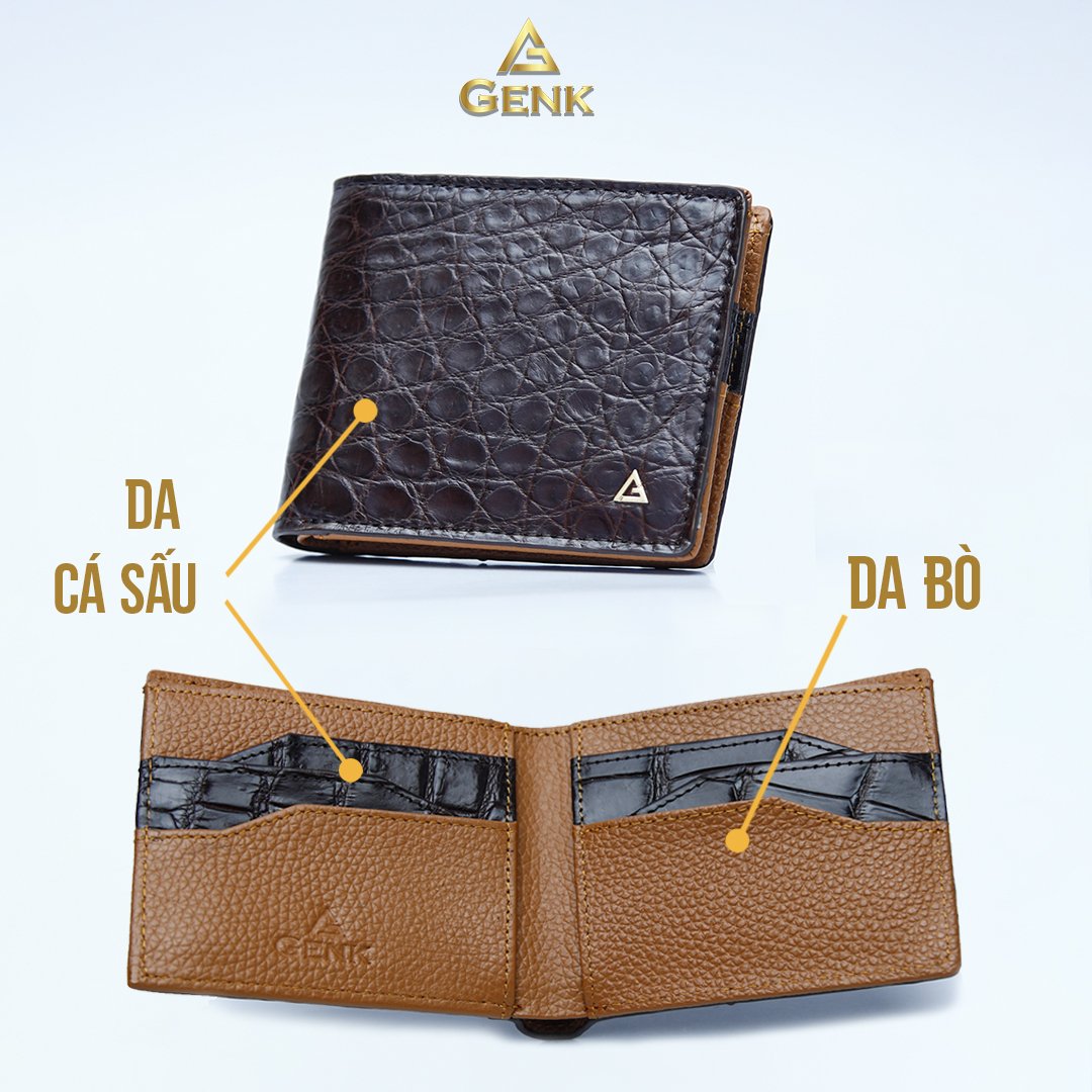 Ví Da Nam Cá Sấu Cao Cấp Genk - GBCS02