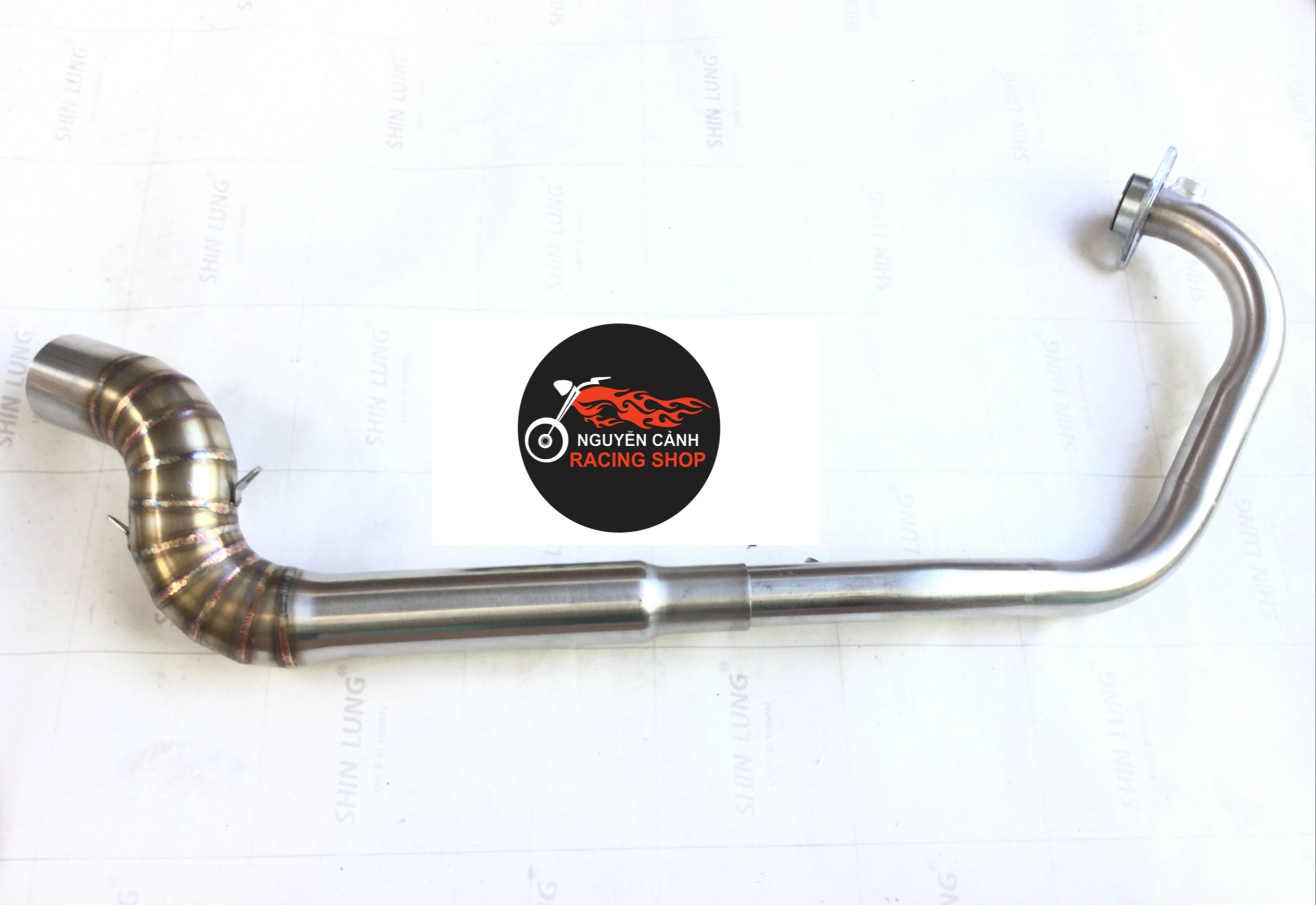 Cổ Pô gắn lon  Satria + Raider Fi 2 khúc