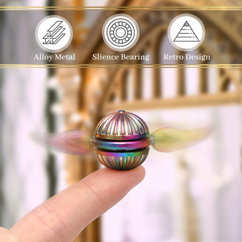 Harry Potter Rainbow Snitch Fidget Spinner Metal Quidditch Ball Smooth  Spin!