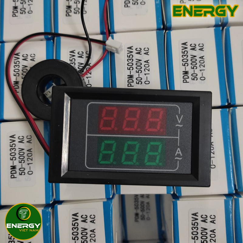 Thiết bị đo volt 50vac - 500vac, ampe 0 - 1200a, đồng hồ hiển thị điện áp và dòng điện - thiết bị điện energy
