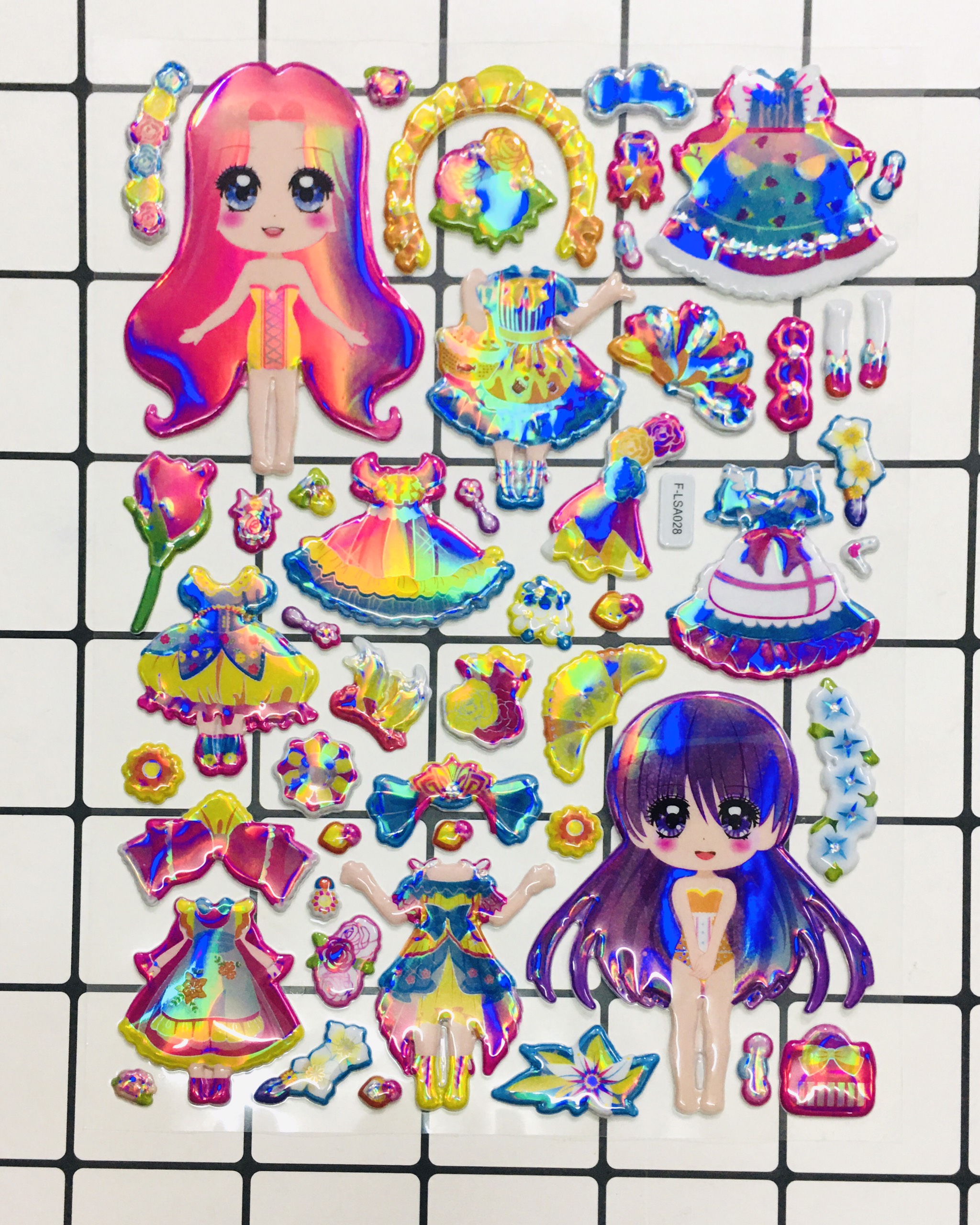 Bảng Sticker hình dán nổi 3D lấp lánh