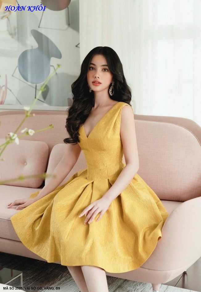 ĐẦM XÒE CỔ TIM XINH XẮN - HKT2525
