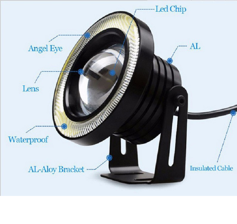 Cặp Đèn led pha gầm angle eyes BMW 89mm