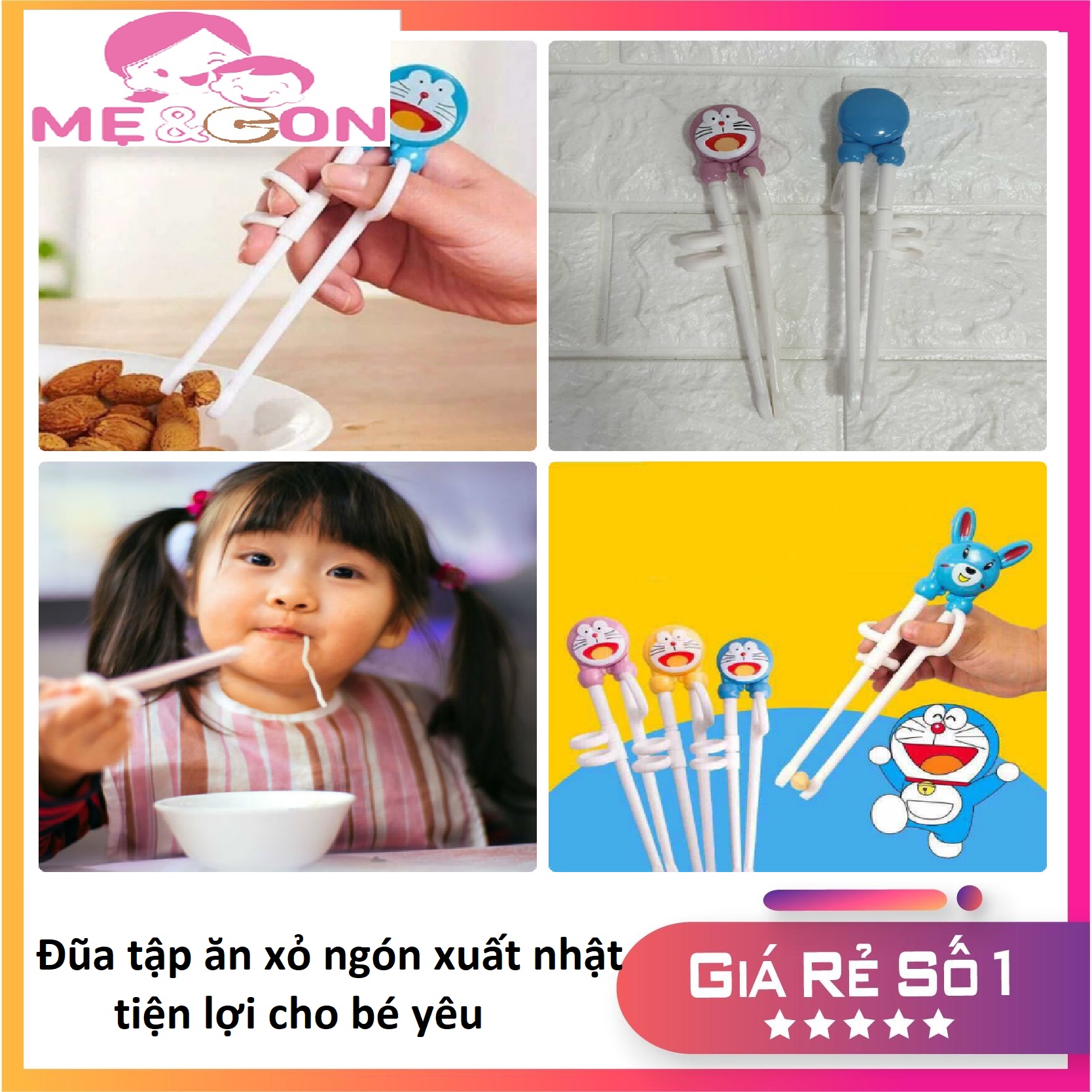 Đũa tập ăn dặm xỏ ngón hình thú dễ thương cho bé