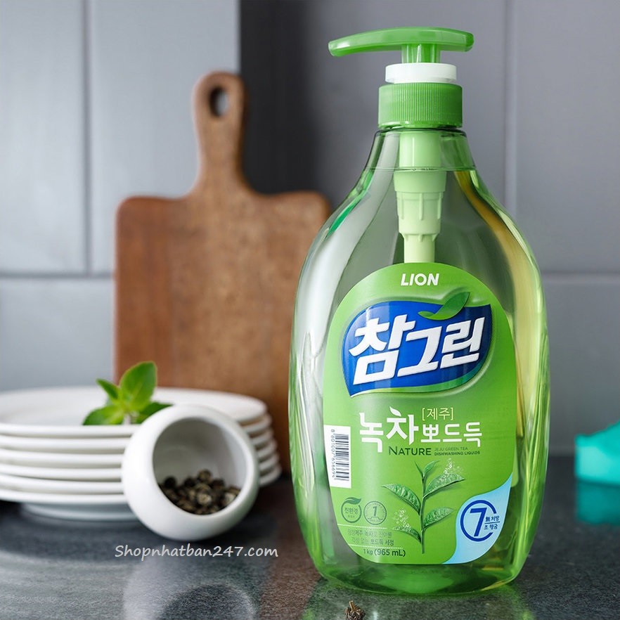 Nước Rửa Chén Chiết Xuất Trà Xanh Hàn Quốc (500g-1kg/chai, 1,2L/túi)