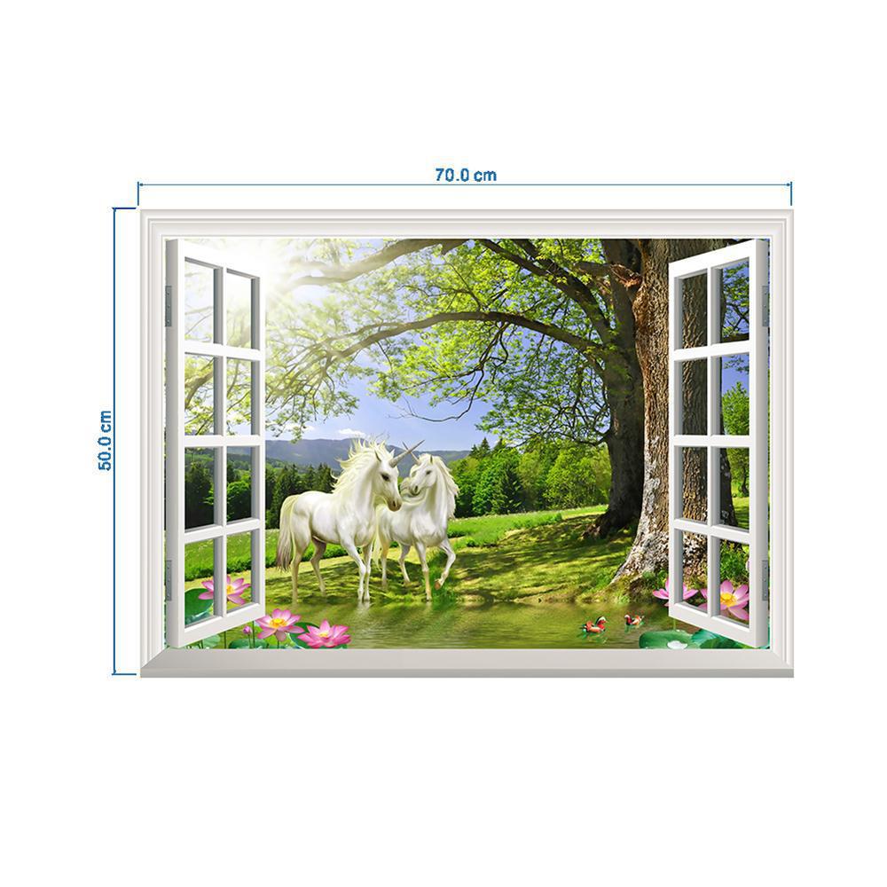 Tranh decal dán tường, giấy dán tường 3D cao cấp "Hạnh phúc lứa đôi"