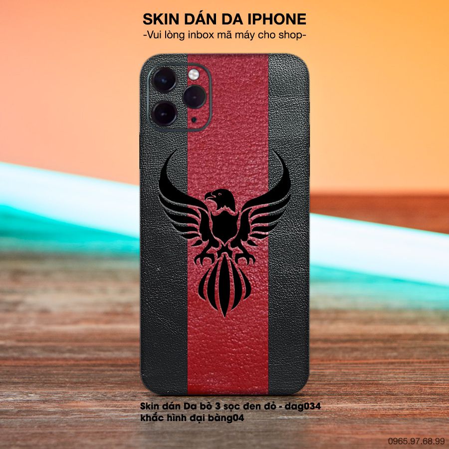 Miếng dán da khắc hình đại bàng cho iPhone (inbox mã máy cho shop)