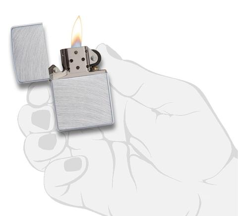 Zippo Chrome Arch Brushed Chrome