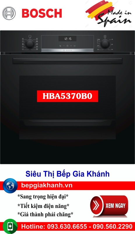 Bảng giá Lò nướng lắp âm tủ HBA5370B0 nướng 3D cao cấp nhập khẩu Tây Ban Nha, lò nướng, lò nướng điện, lò nướng điện đa năng, lò nướng mini, lò nướng bánh, lò nướng lock and lock, lo nuong, lo nuong dien da nang Điện máy Pico