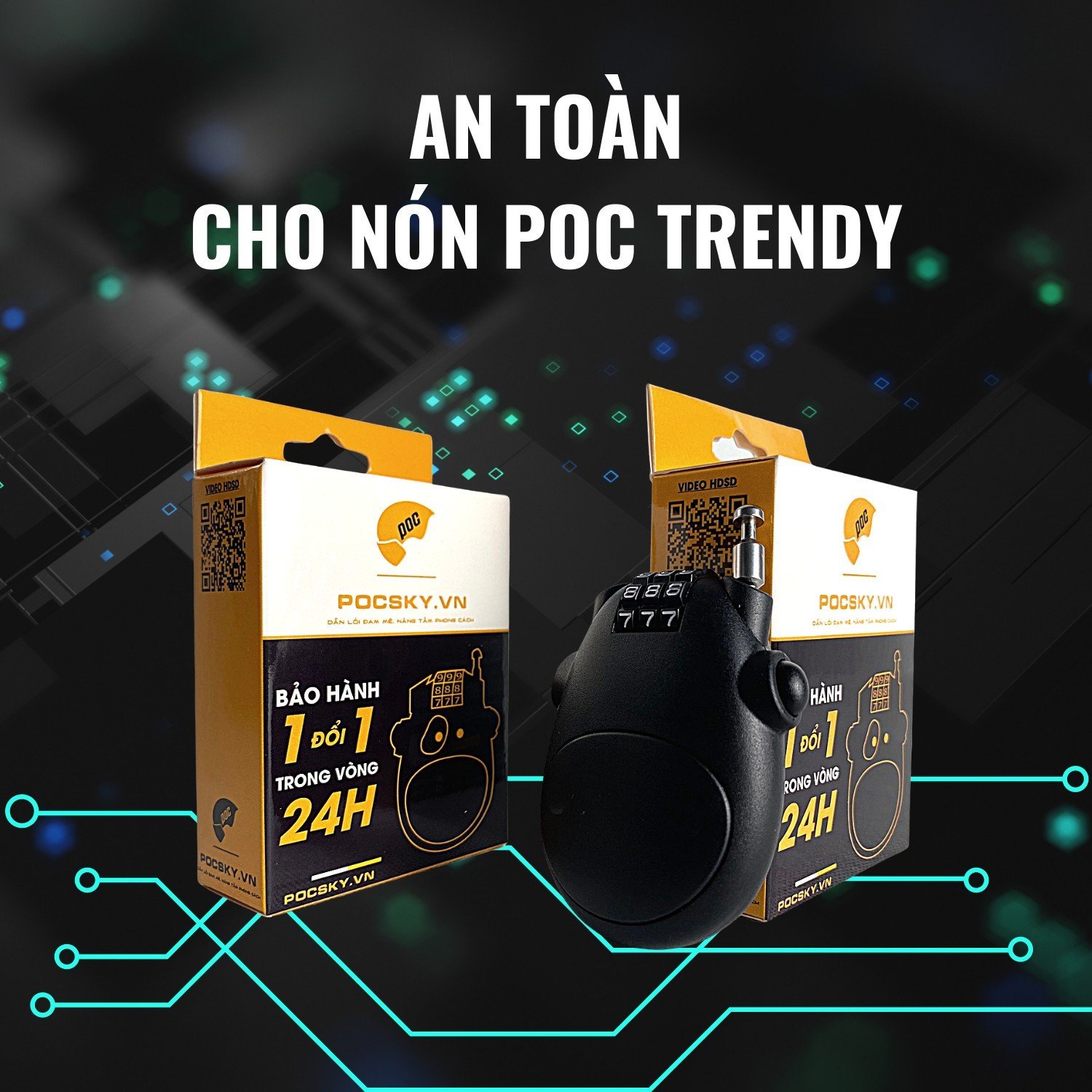 [HCM]Khóa Nón Bảo Hiểm Cao Cấp