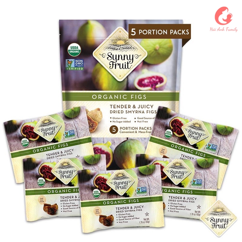 Trái cây sấy khô hữu cơ Sunny Fruit (nho, mận, mơ , sung..)
