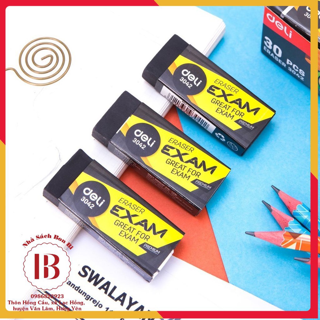 Gôm tẩy đen DELI 3042 chính hãng