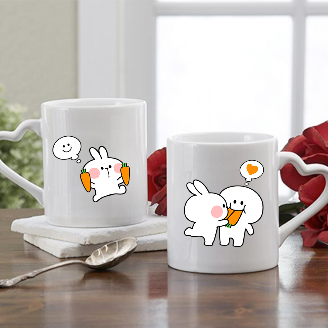 Ly Sứ Cặp Đôi Thỏ Dễ Thương