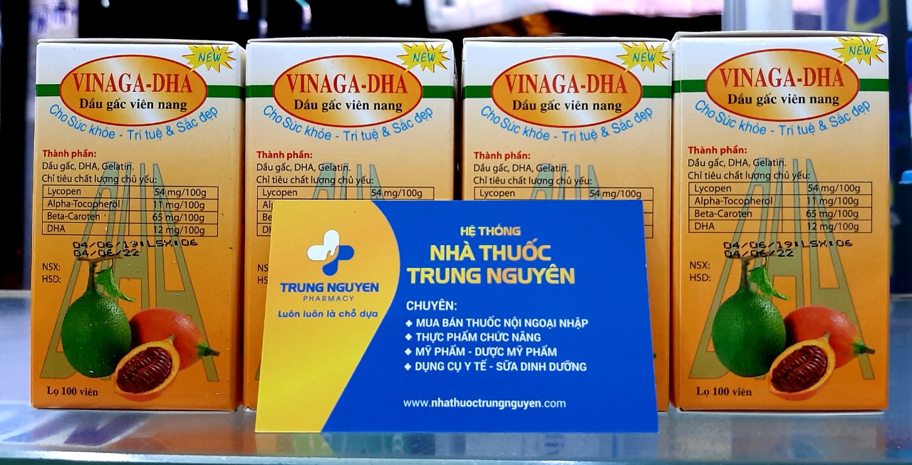 [HCM]Dầu gấc Vinaga lọ 100 viên