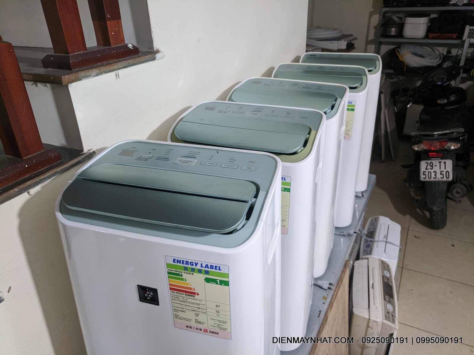 MÁY HÚT ẨM SẤY QA & LỌC KHÔNG KHÍ TẠO ION  SHARP DW-E16FA
