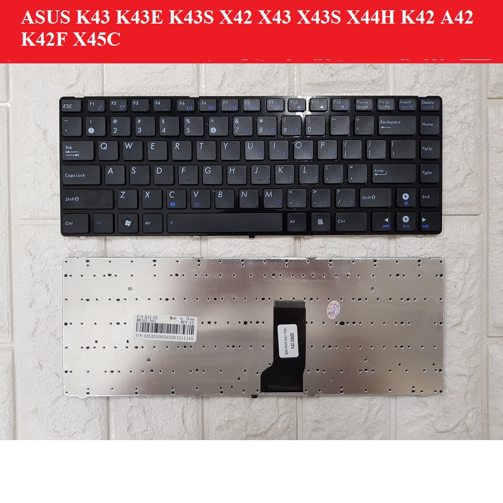 Bàn phím laptop asus k43 k43e k43s x42 x43 x43s x44h k42 a42 k42f x45c