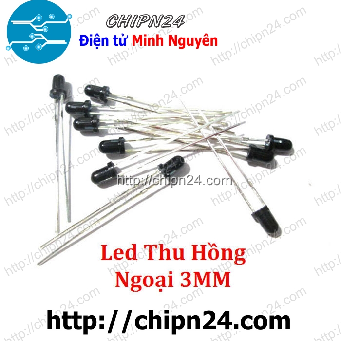 [5 con] (K129) Led Thu Hồng ngoại 3mm - HH000989
