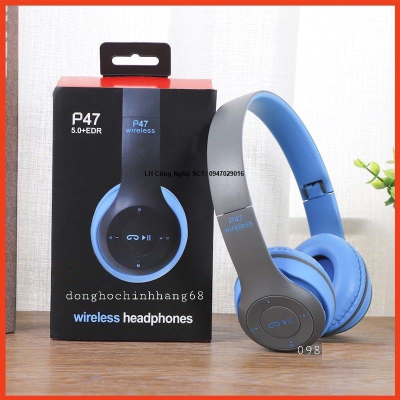 [ KHUYẾN MẠI KHỦNG ] Tai Nghe Chụp Tai Bluetooth P47, Tai Nghe P47 Không Dây Cao Cấp Hỗ Trợ Cắm Thẻ Nhớ 1 Đổi 1