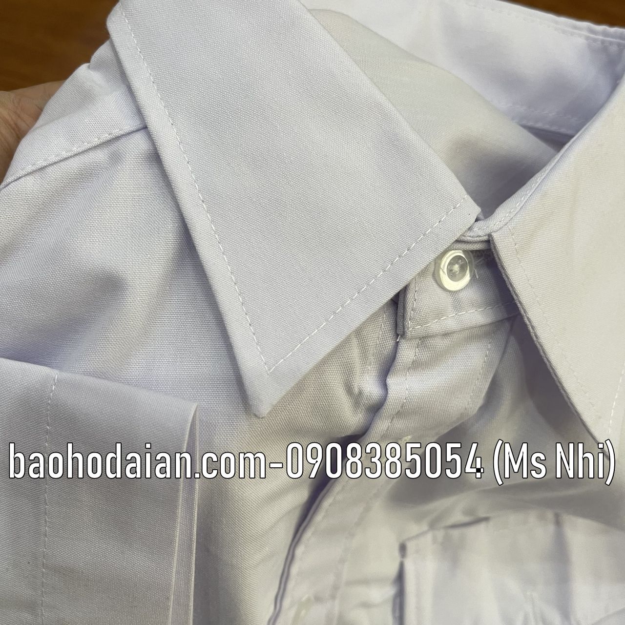 Áo bảo vệ lẻ màu trắng vải si dày dặn